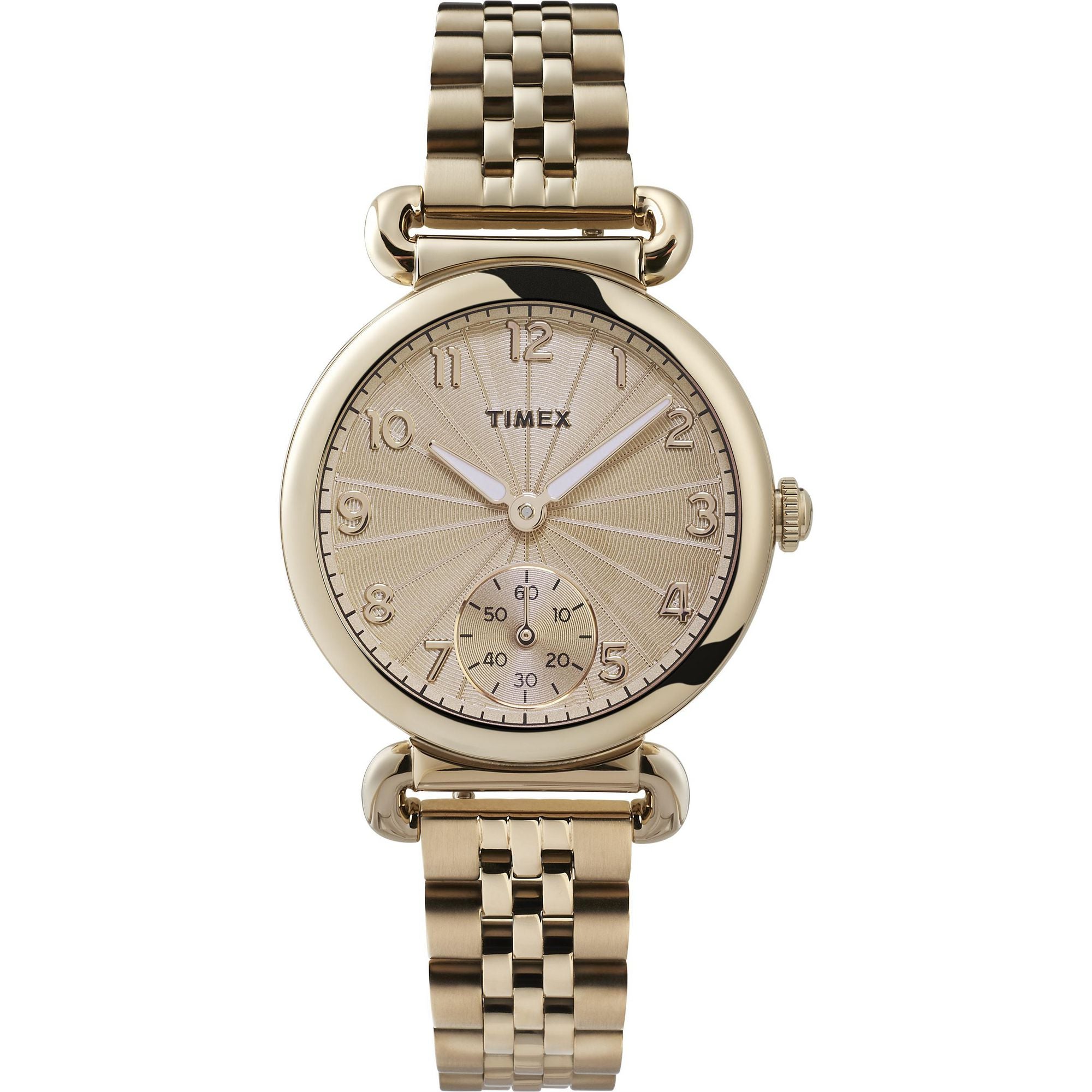 Timex 33 mm Champagne Dial Analog Women Watch TW2T88600