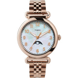 Timex 38 mm Mother of Pearl Dial Analog Women Watch TW2T89400