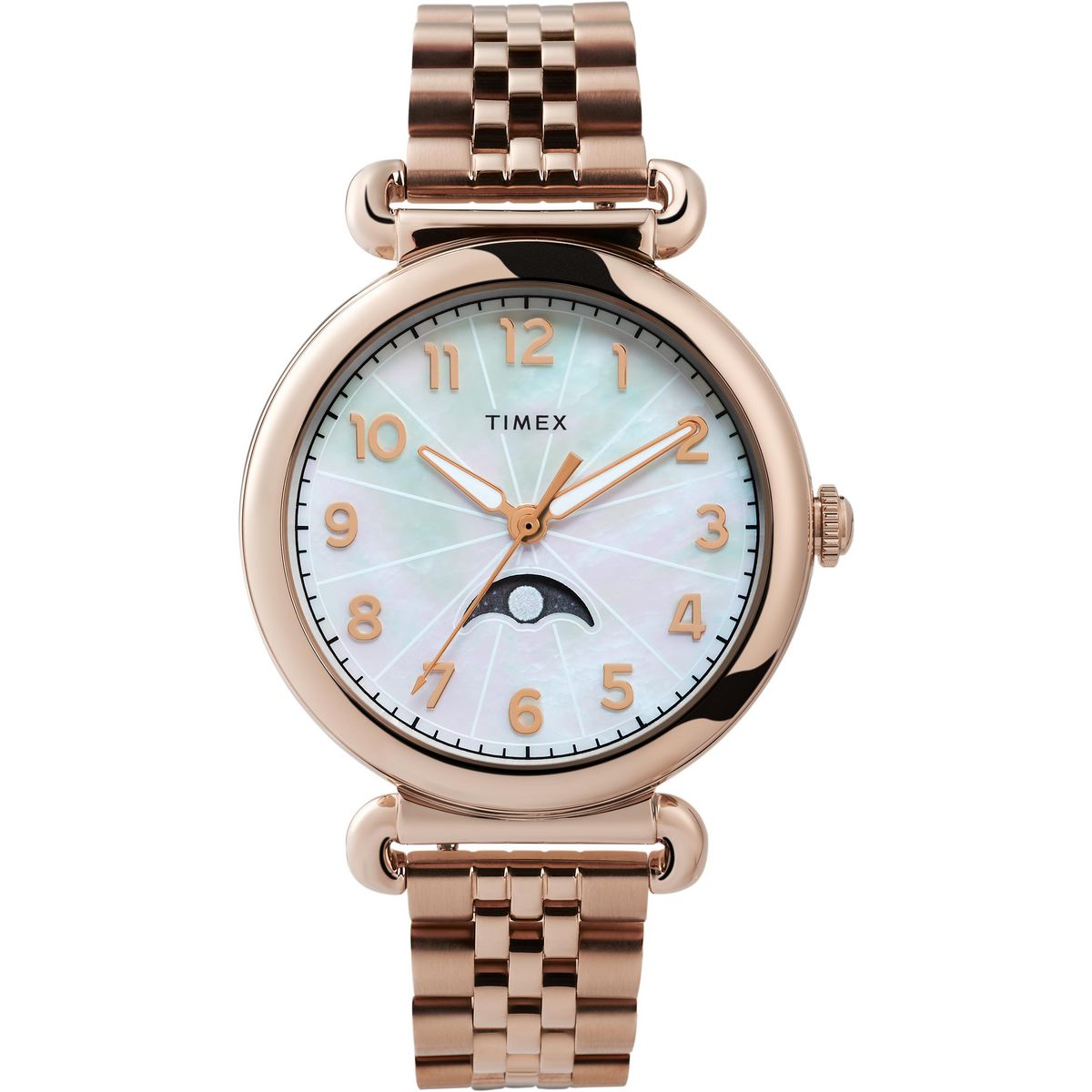 Timex 38 mm Mother of Pearl Dial Analog Women Watch TW2T89400