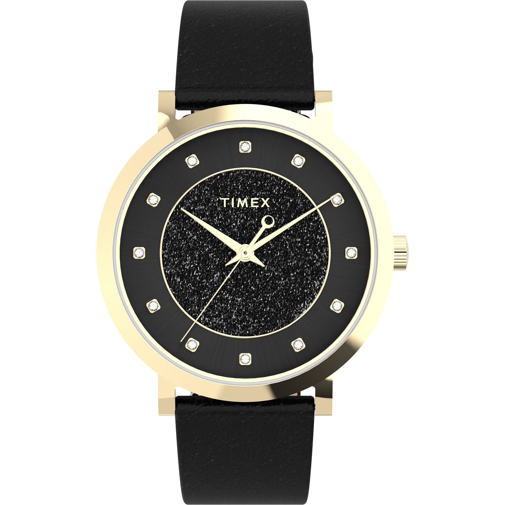 Timex 38 mm Black Dial Analog Women Watch TW2U41200