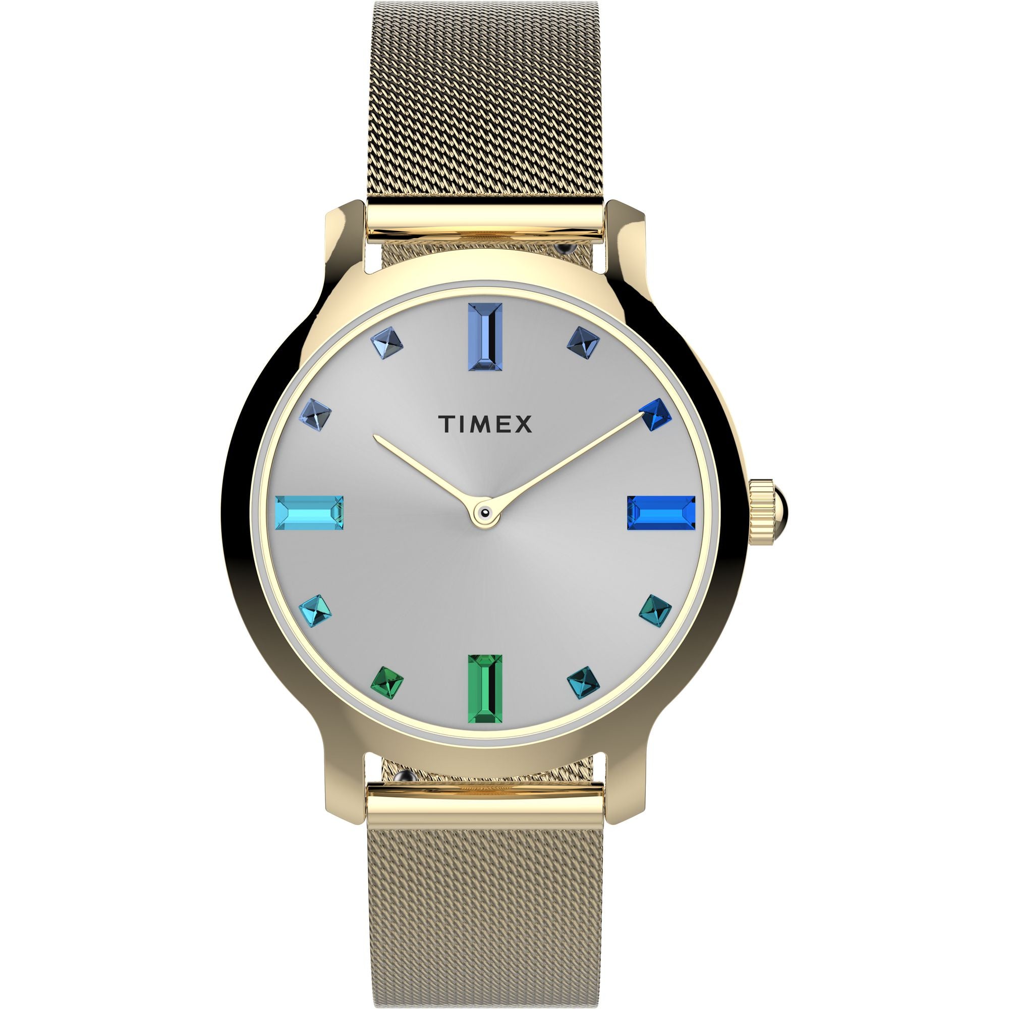 Timex 31 mm Silver Tone Dial Analog Women Watch TW2U86900