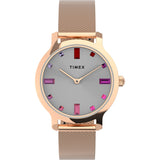 Timex 31 mm Silver Tone Dial Analog Women Watch TW2U87000