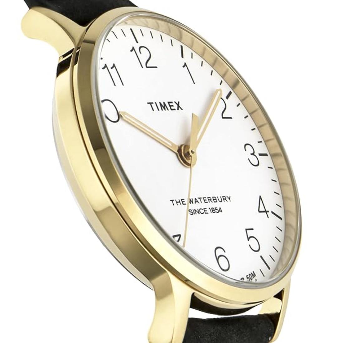 Timex Men 40 mm Size White Dial Analog Watch TW2U97300