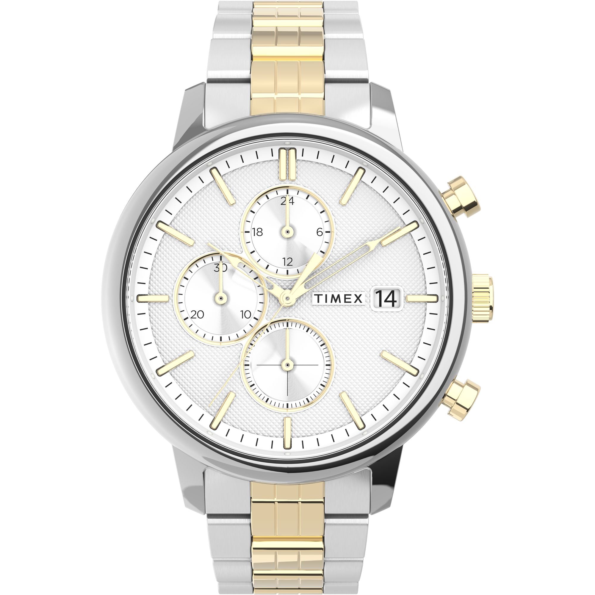 Timex 45 mm Silver Tone Dial Analog Men Watch TW2V01800