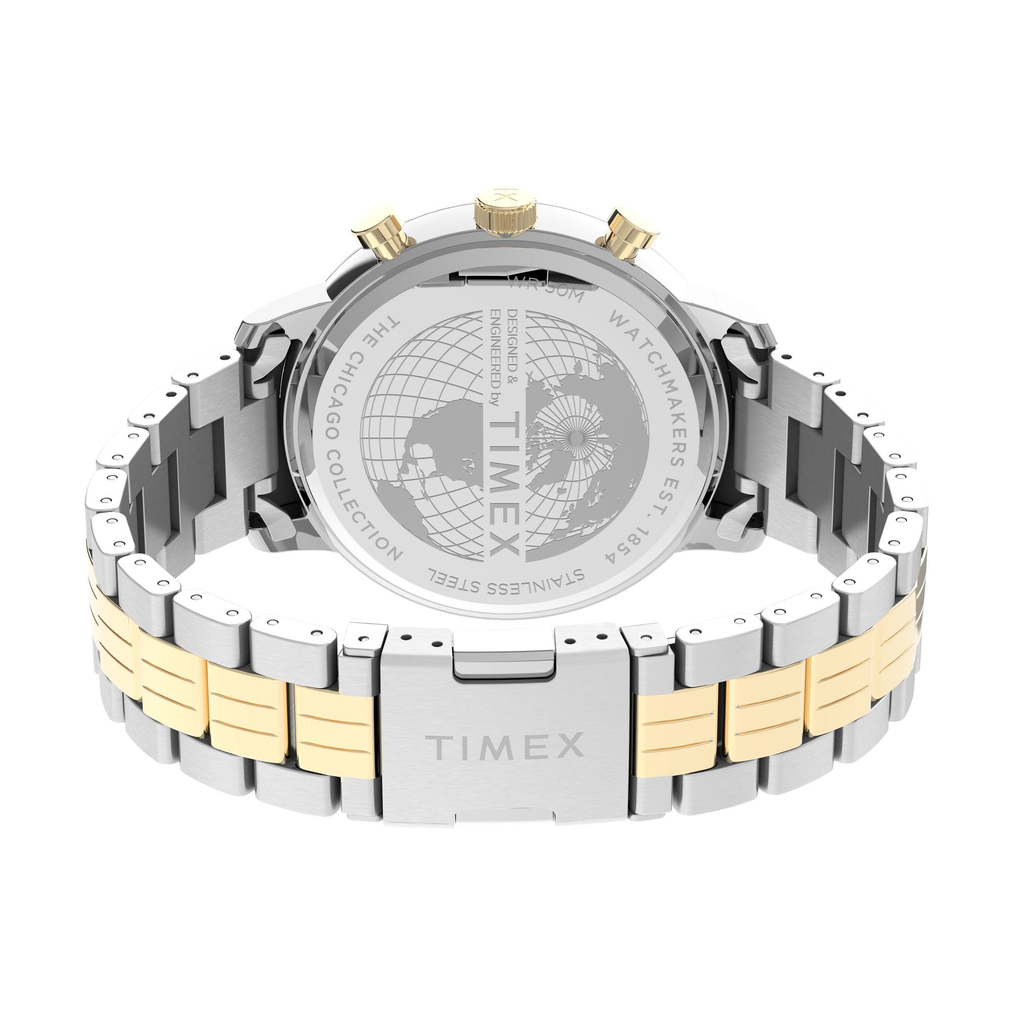 Timex 45 mm Silver Tone Dial Analog Men Watch TW2V01800