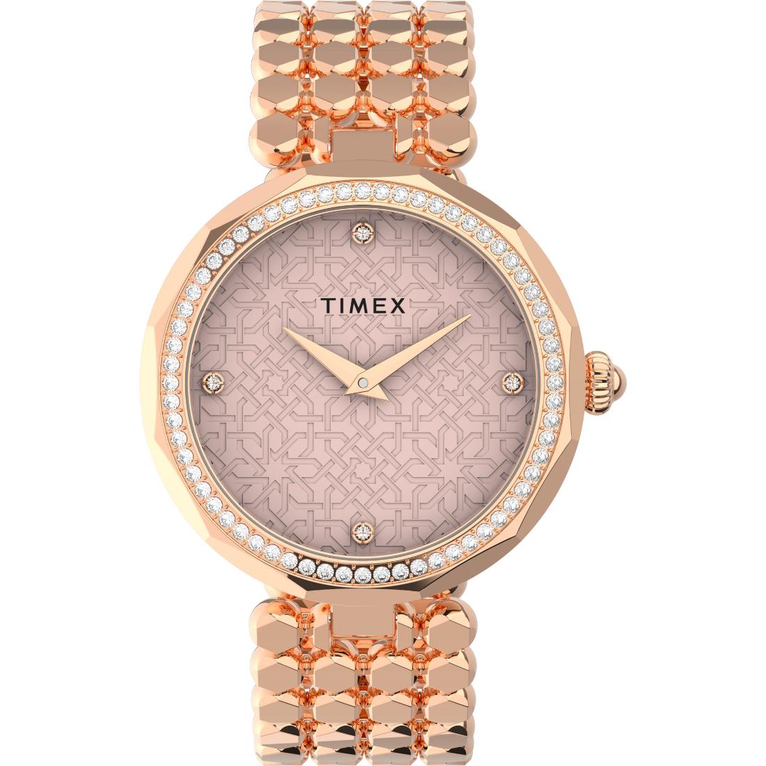 Timex Women 34 mm Size Pink Dial Analog Watch TW2V02800