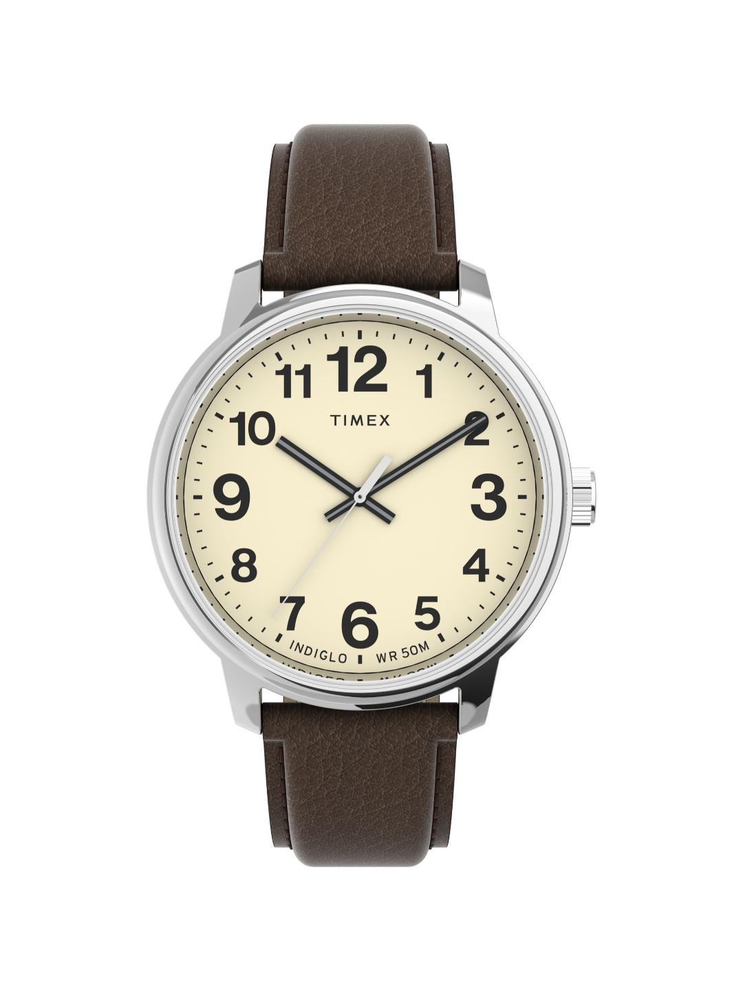 Timex Easy Reader Men 43 mm Cream Analog Watch TW2V21300