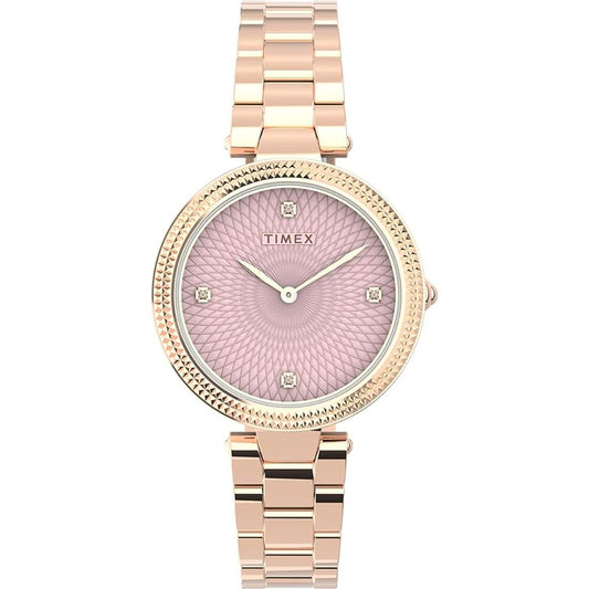 Timex Women 32 Size Pink Dial Analog Watch - TW2V24300