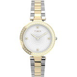 Timex 32 mm Silver Tone Dial Analog Women Watch TW2V24500