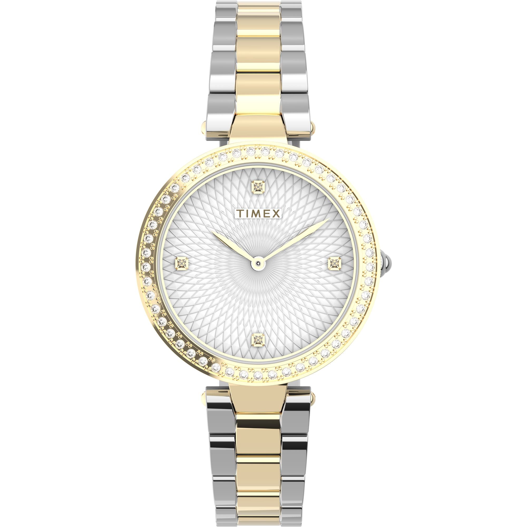 Timex 32 mm Silver Tone Dial Analog Women Watch TW2V24500