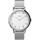 Timex Women 36 mm Size Silver Tone Dial Analog Watch TW2V36900