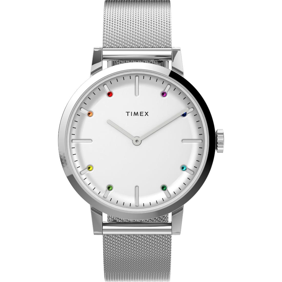 Timex Women 36 mm Size Silver Tone Dial Analog Watch TW2V36900