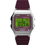 Timex T80 34 mm Square Green Dial Digital Unisex Watch TW2V41300
