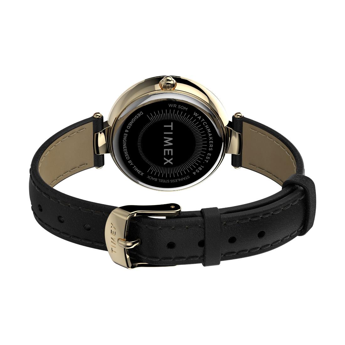 Timex Women 32 mm Size Black Dial Analog Watch TW2V45100