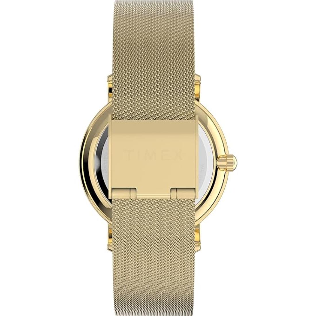 Timex Women 34 mm Size Gold Tone Dial Analog Watch TW2V52200