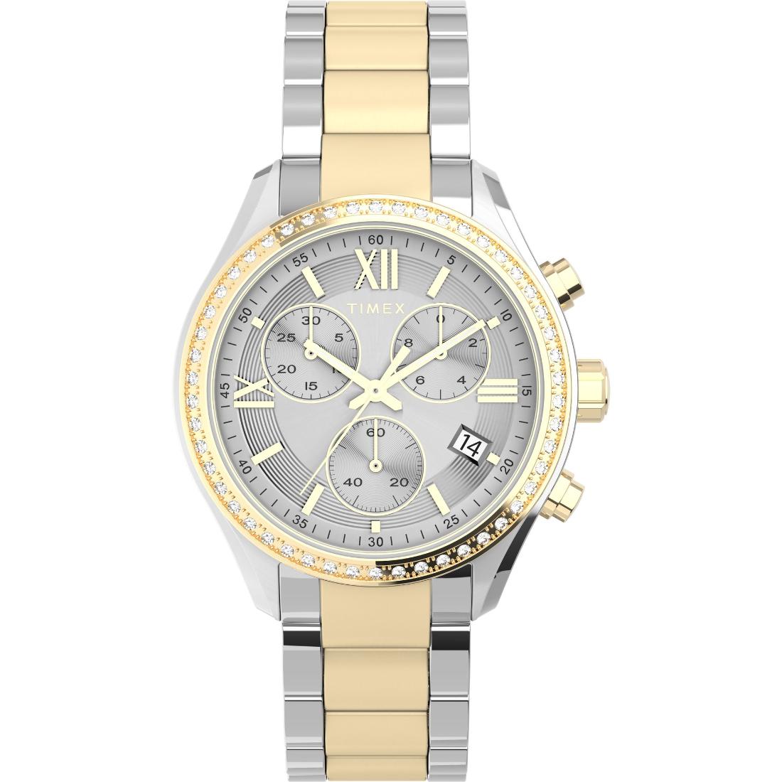 Timex TREND 38 mm Size Silver Dial Women Chronograph Watch TW2V57700