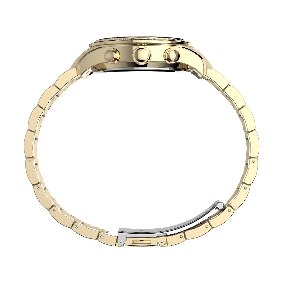 Timex TREND 38 mm Size Gold Dial Women Chronograph Watch TW2V57800