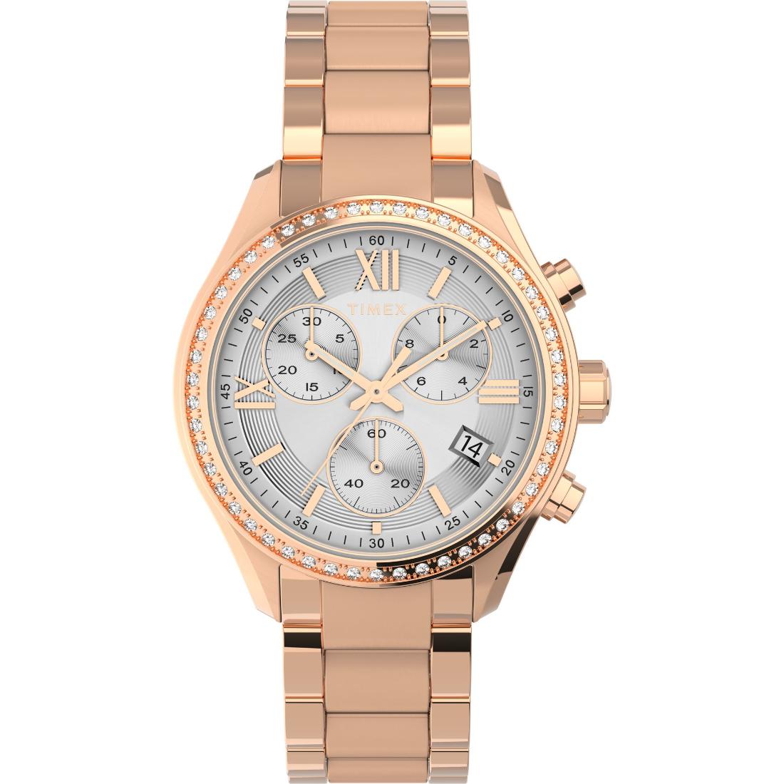Timex TREND 38 mm Size Silver Dial Women Chronograph Watch TW2V57900