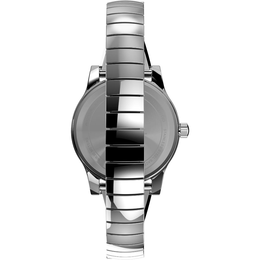 Timex Main Street 25 mm Silver Tone Dial Women Analog Watch TW2V69600