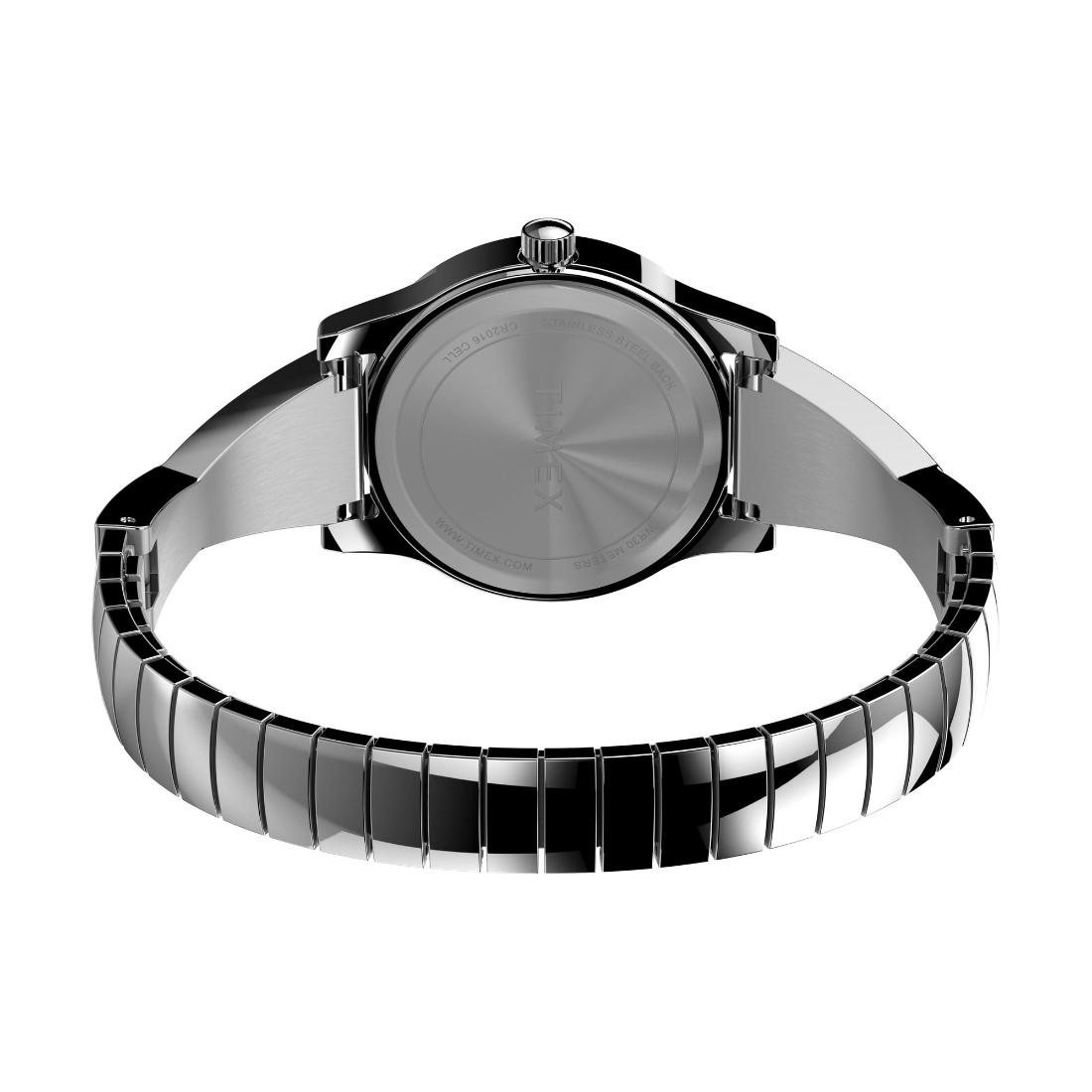 Timex Main Street 25 mm Silver-Tone Dial Women Analog Watch- TW2V69600