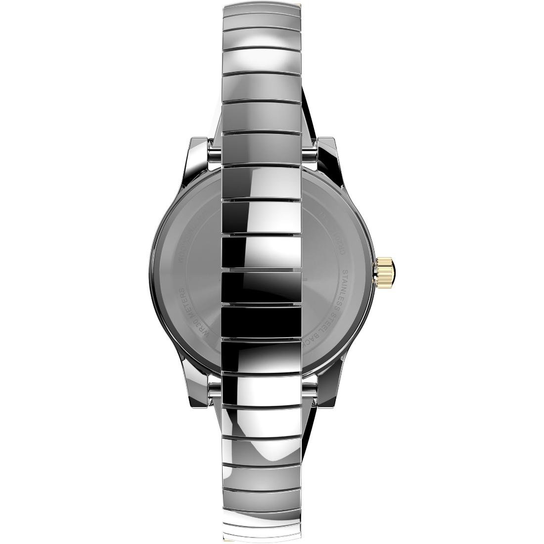 Timex Main Street 25 mm Silver Tone Dial Women Analog Watch TW2V69700
