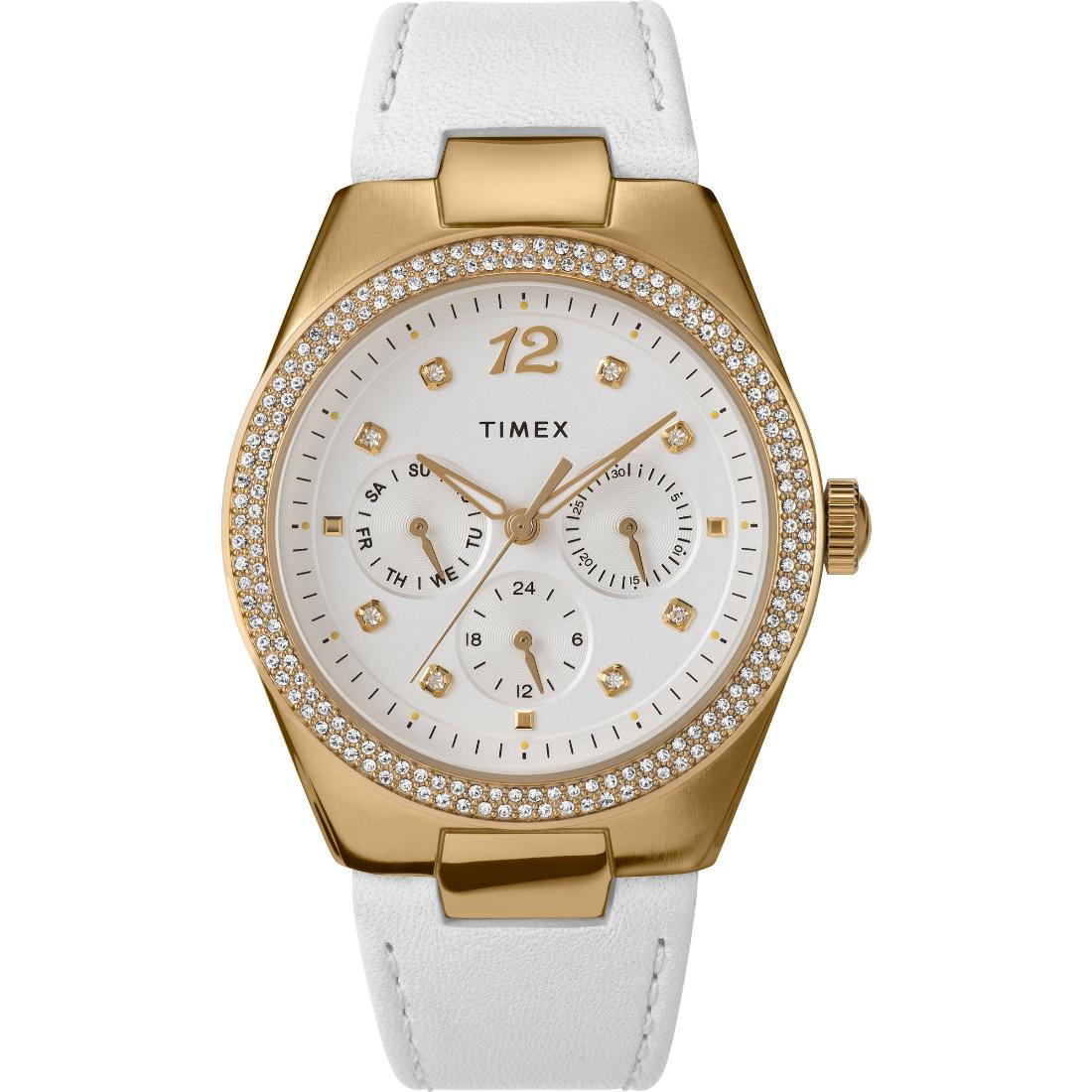 Timex Women 38 mm Size White Dial Analog Watch TW2V80500