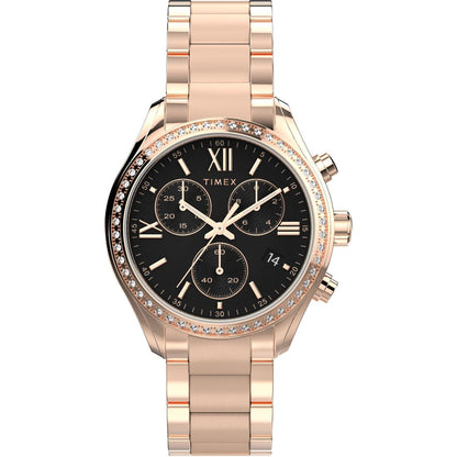 Timex TREND 38 mm Size Black Dial Women Chronograph Watch - TW2W20100