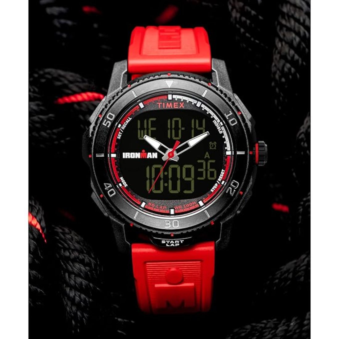 Timex 46 mm Ironman Finisher Adrenaline Digital Watch for Man with Grey Round Dial TW2W53700UJ