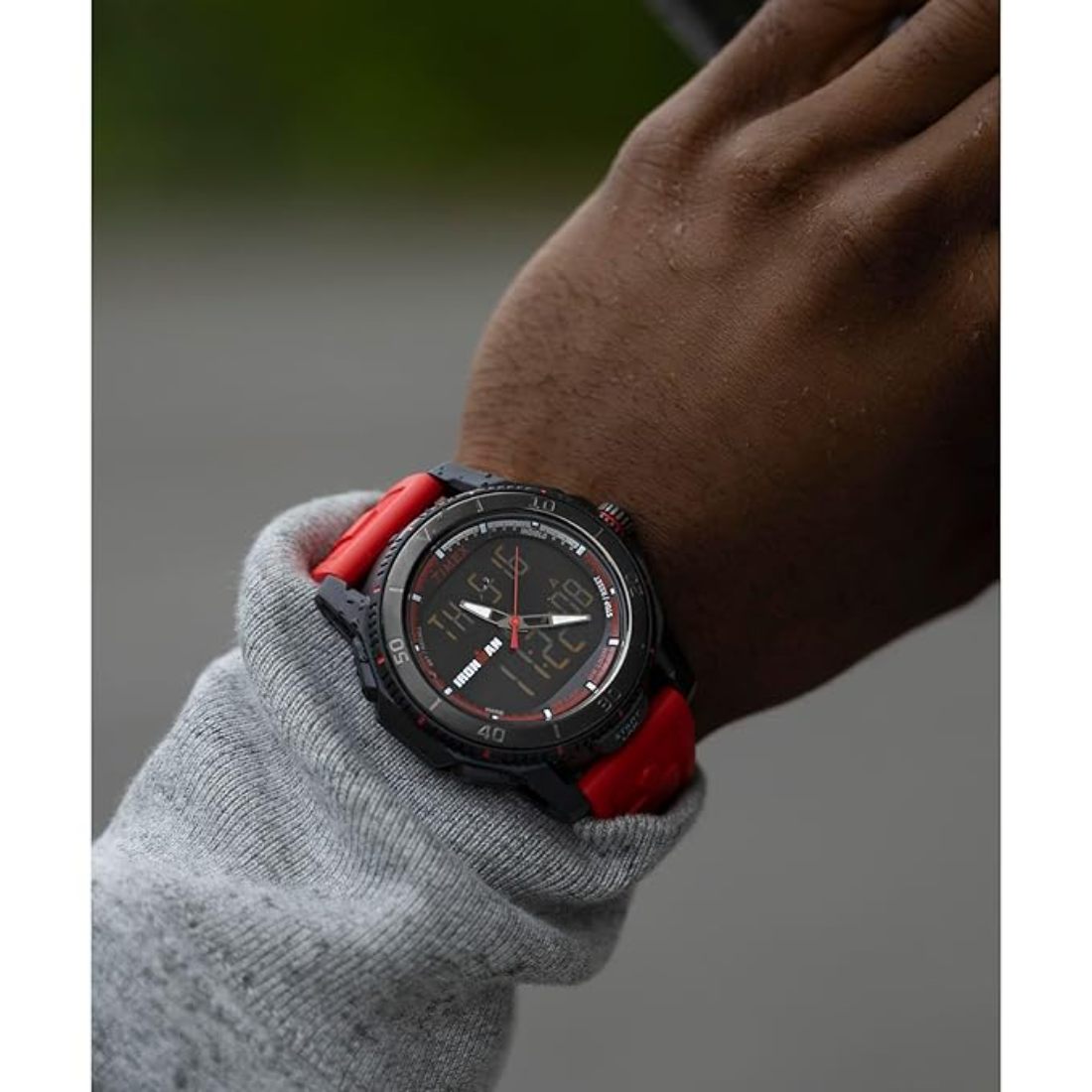 Timex 46 mm Ironman Finisher Adrenaline Digital Watch for Man with Grey Round Dial TW2W53700UJ
