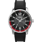 Timex Trend Analog Black Round Dial & Black Silicone Two- Piece Band Water Resistant Men's Wrist Watch TW2W60600