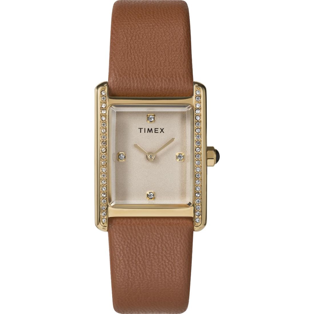 Timex Trend 24 mm Gold-Tone Dial Women Analog Watch- TW2W63900