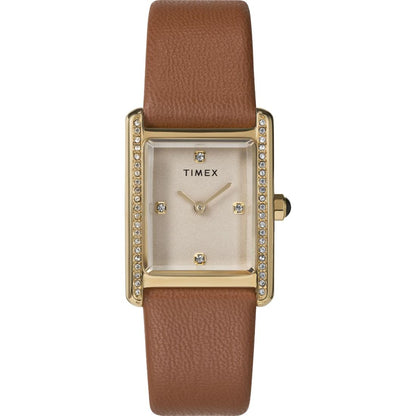 Timex Trend 24 mm Gold-Tone Dial Women Analog Watch- TW2W63900
