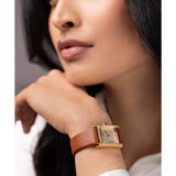 Timex Trend 24 mm Gold Tone Dial Women Analog Watch TW2W63900