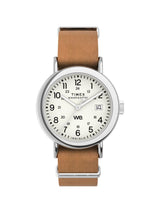 Timex Weekender Main Line 37 mm White Dial Unisex Analog Watch TW2W86500