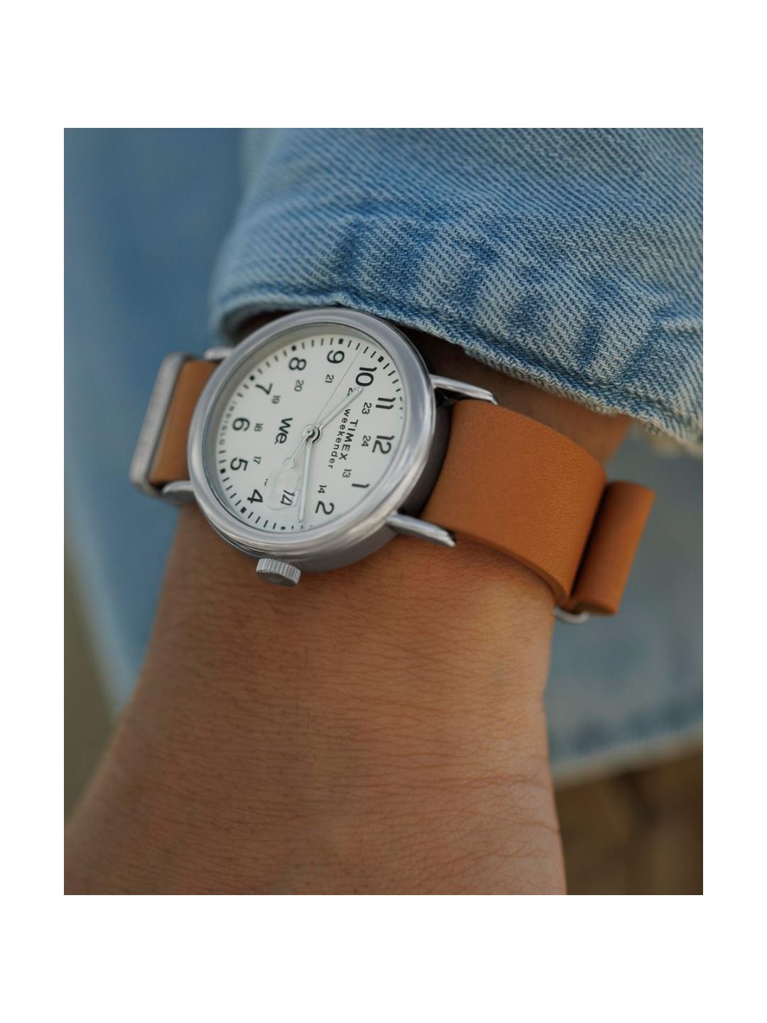 Timex Weekender Main Line 37 mm White Dial Unisex Analog Watch TW2W86500