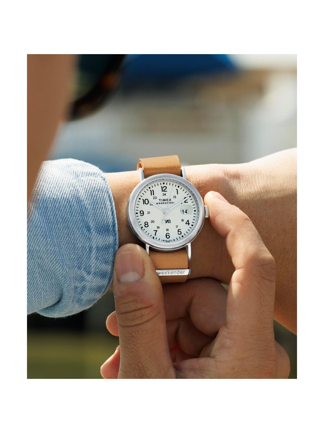 Timex Weekender Main Line 37 mm White Dial Unisex Analog Watch TW2W86500