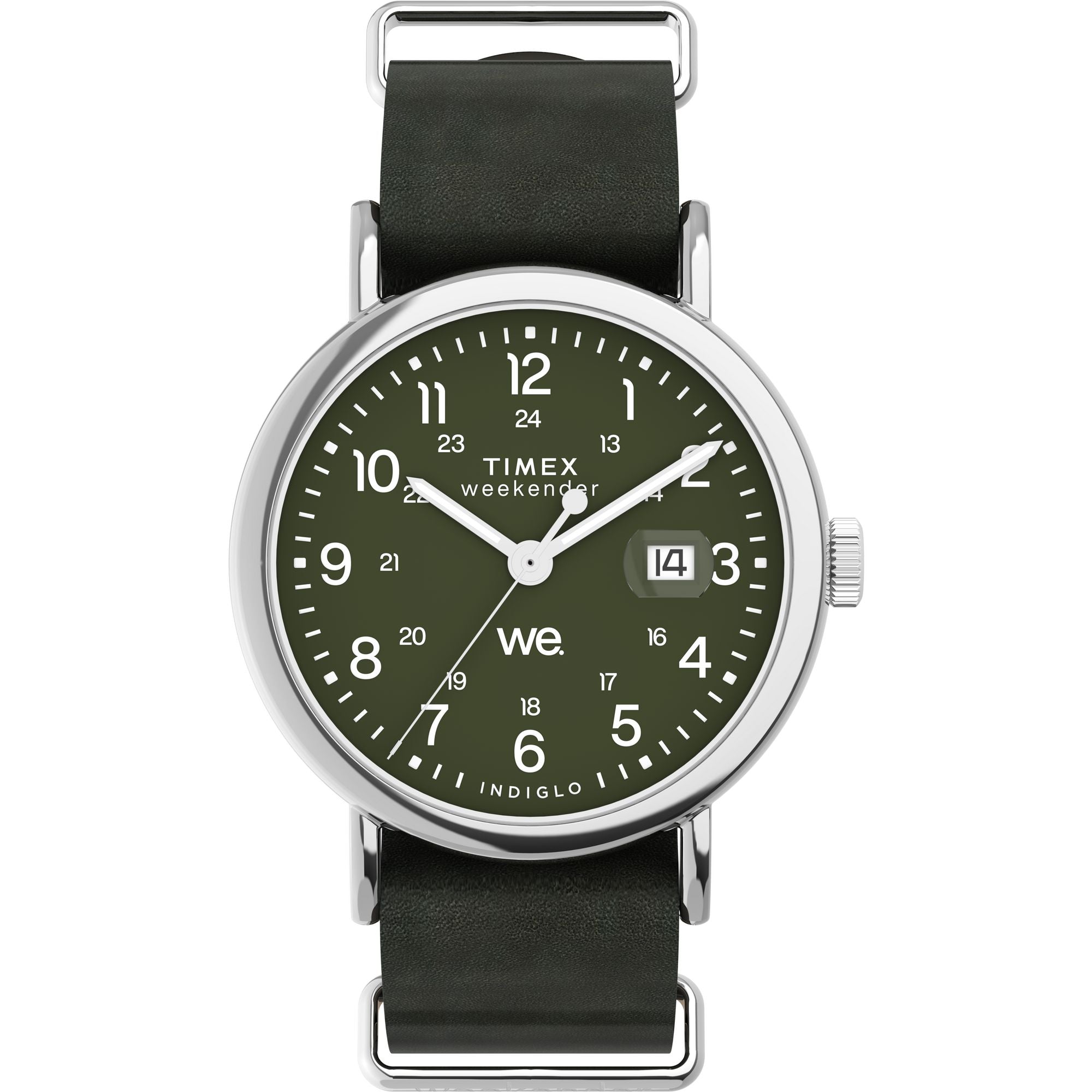 Timex Weekender Main Line 40 mm Green Dial Analog Men Watch TW2W87000