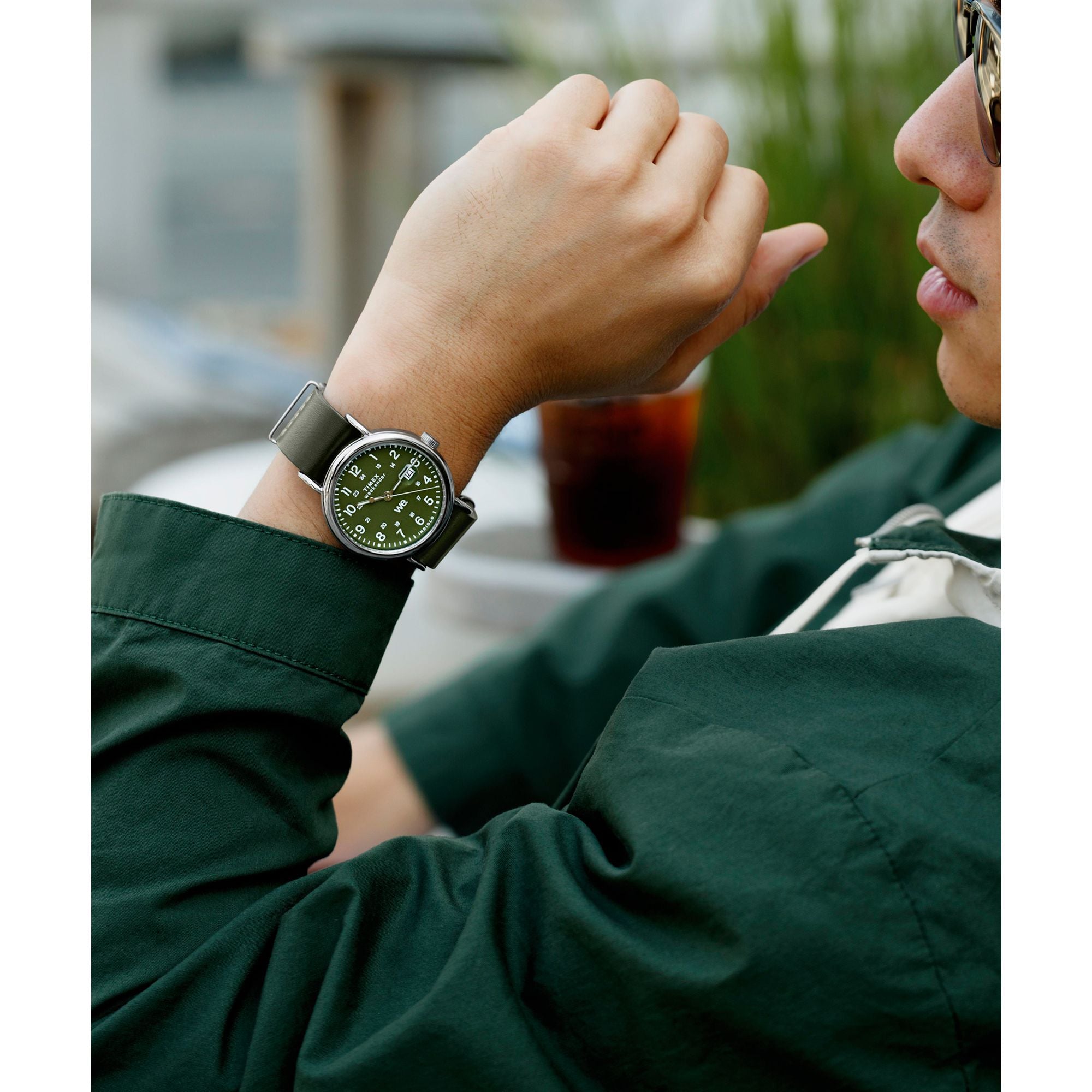 Timex Weekender Main Line 40 mm Green Dial Analog Men Watch TW2W87000