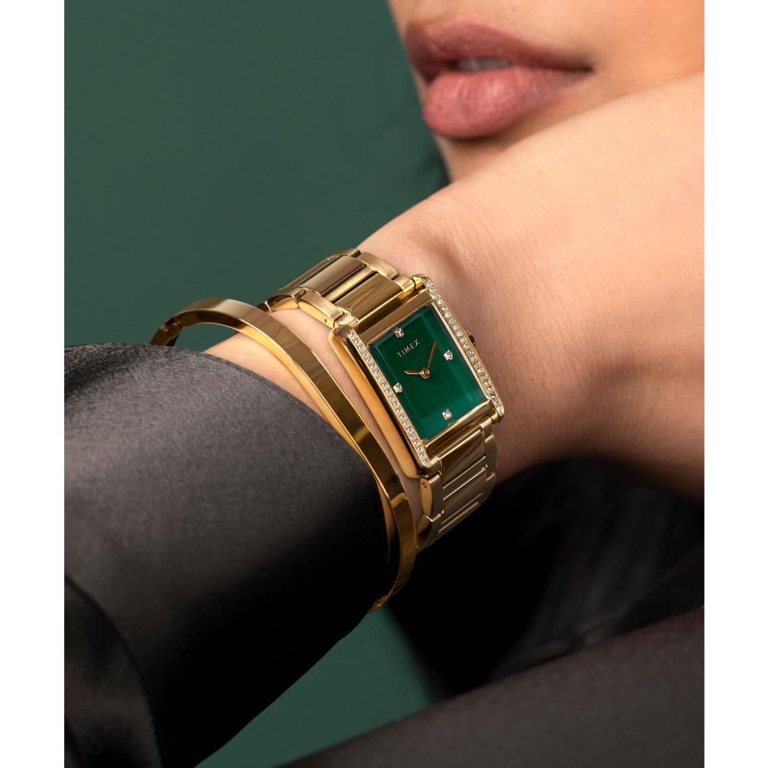 Timex Trend 24 mm Green Dial Women Analog Watch TW2W87500
