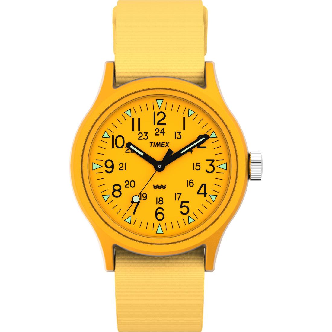 Timex Military 36 mm Yellow Dial Men Analog Watch TW2W91200