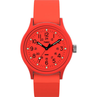 Timex Military 36 mm Orange Dial Men Analog Watch- TW2W91300