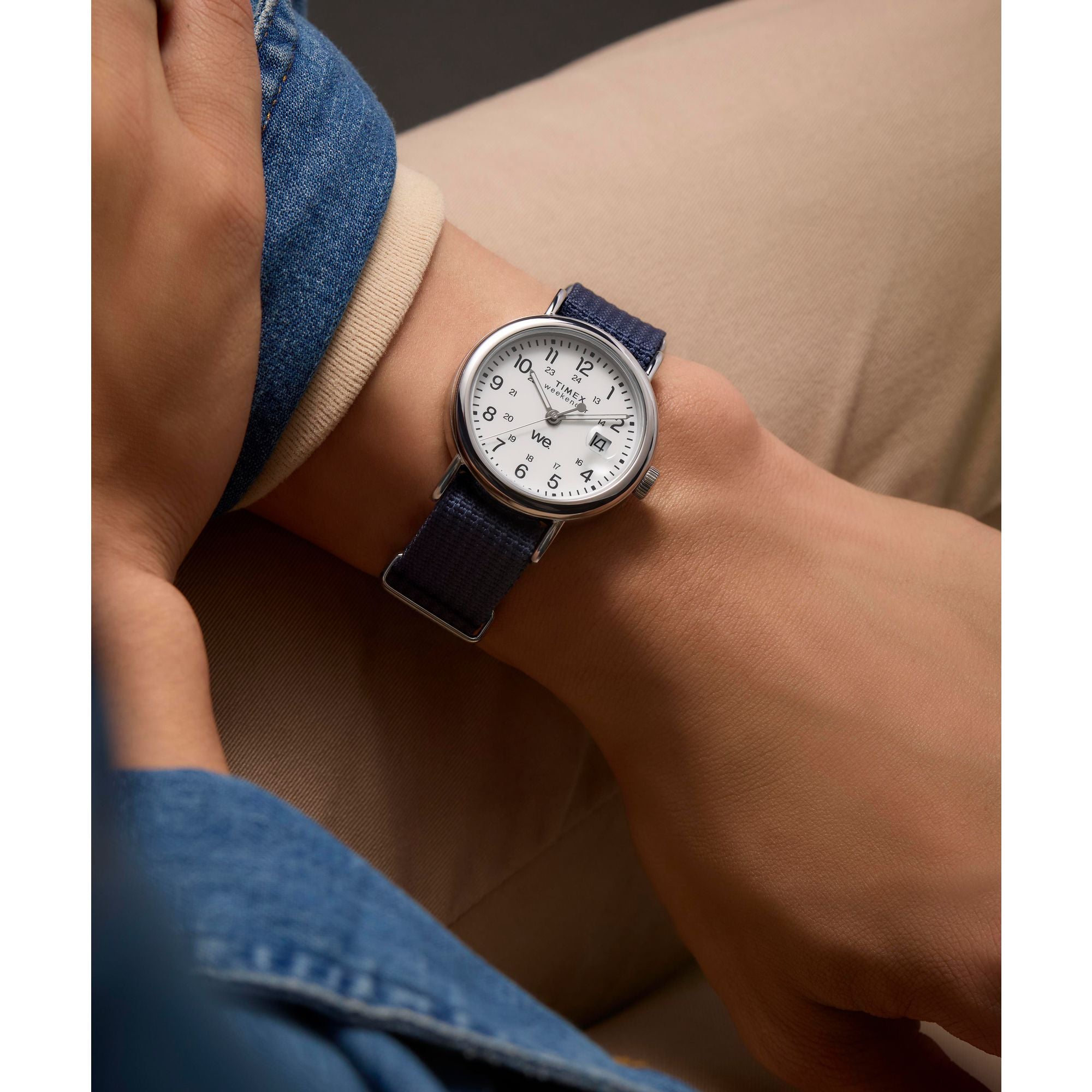 Timex Weekender 37 mm White Dial Unisex Watch TW2Y09000