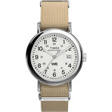 Timex Weekender 37 mm White Dial Men Analog Watch TW2Y09100