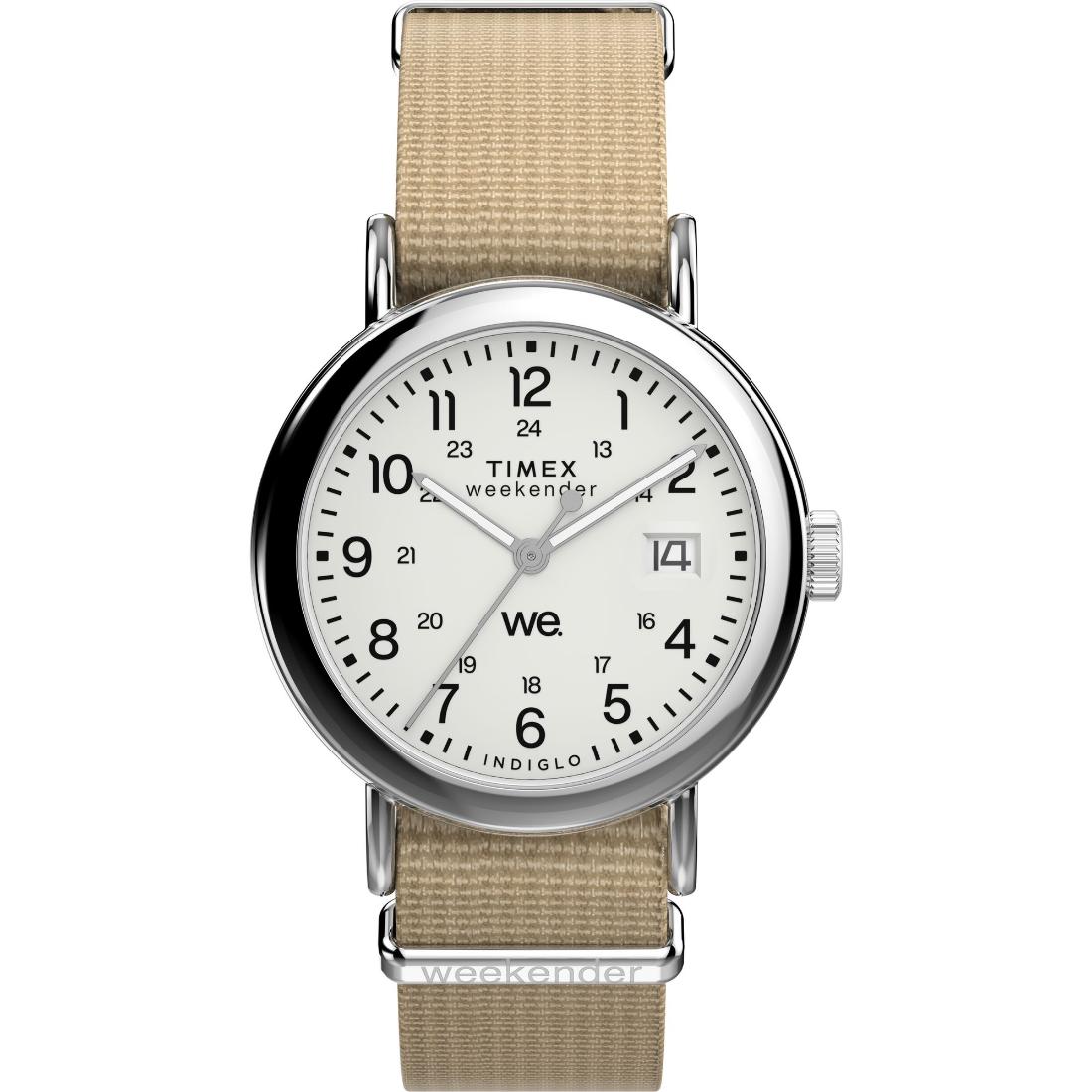 Timex Weekender 37 mm White Dial Men Analog Watch TW2Y09100