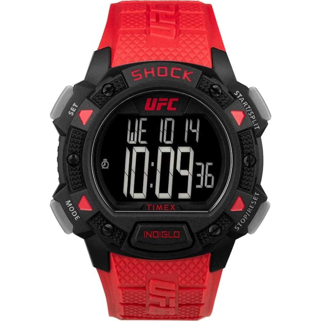 Timex Men 45 mm Size Dial Red Strap Digital Watch TW4B27600