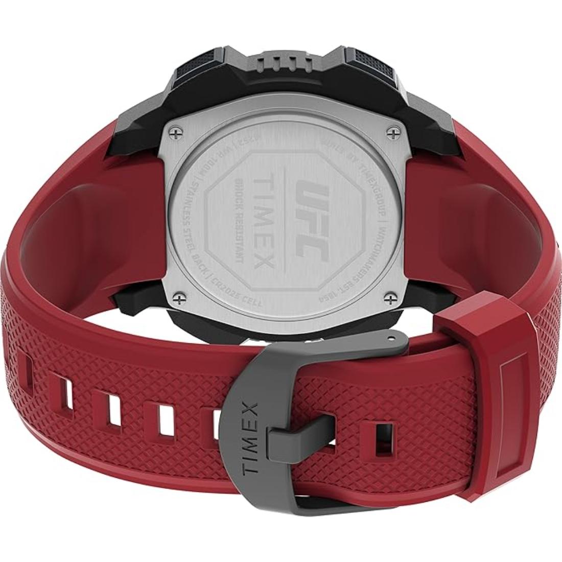 Timex Men 45 mm Size Dial Red Strap Digital Watch TW4B27600
