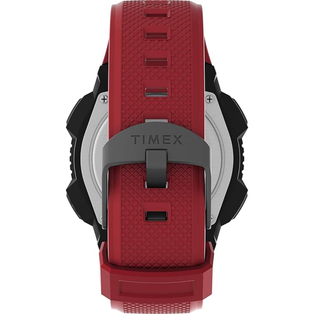 Timex Men 45 mm Size Dial Red Strap Digital Watch TW4B27600