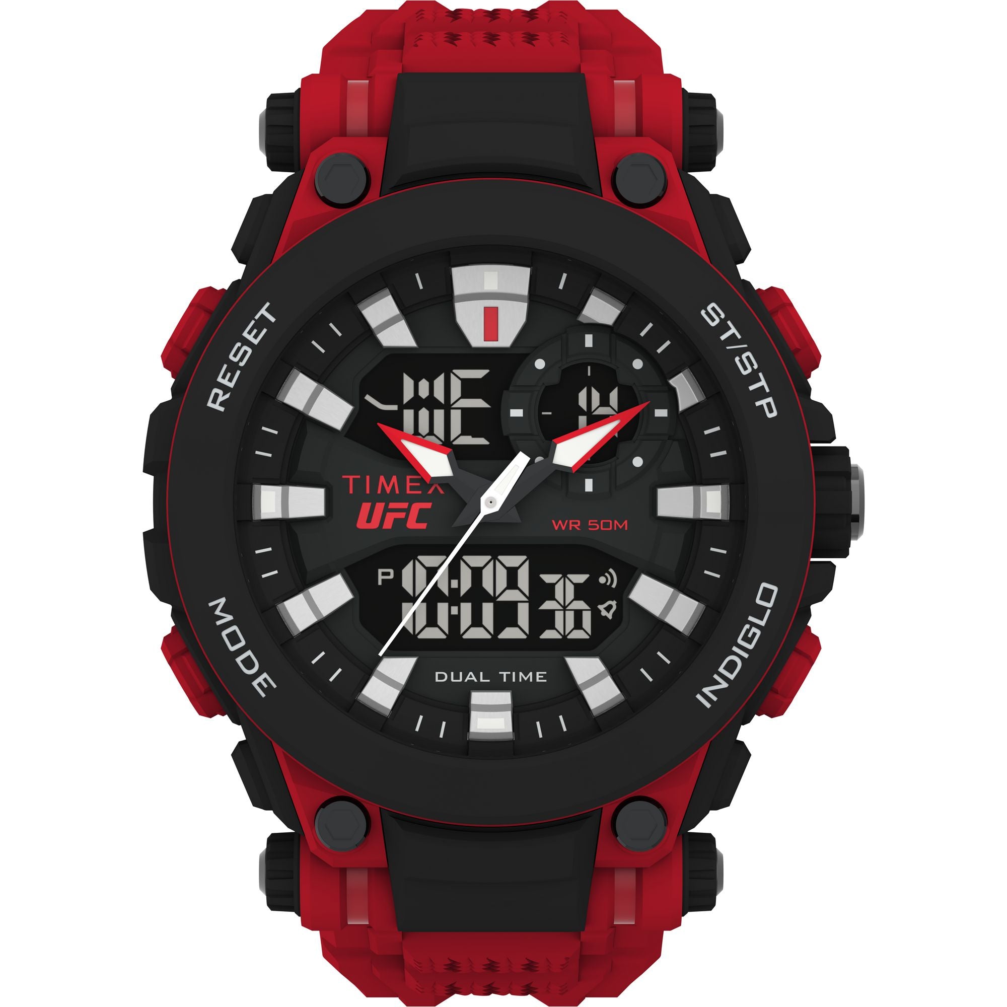 Timex UFC Strength 50 mm Men Black Dial Analog Digital Watch TW5M53000
