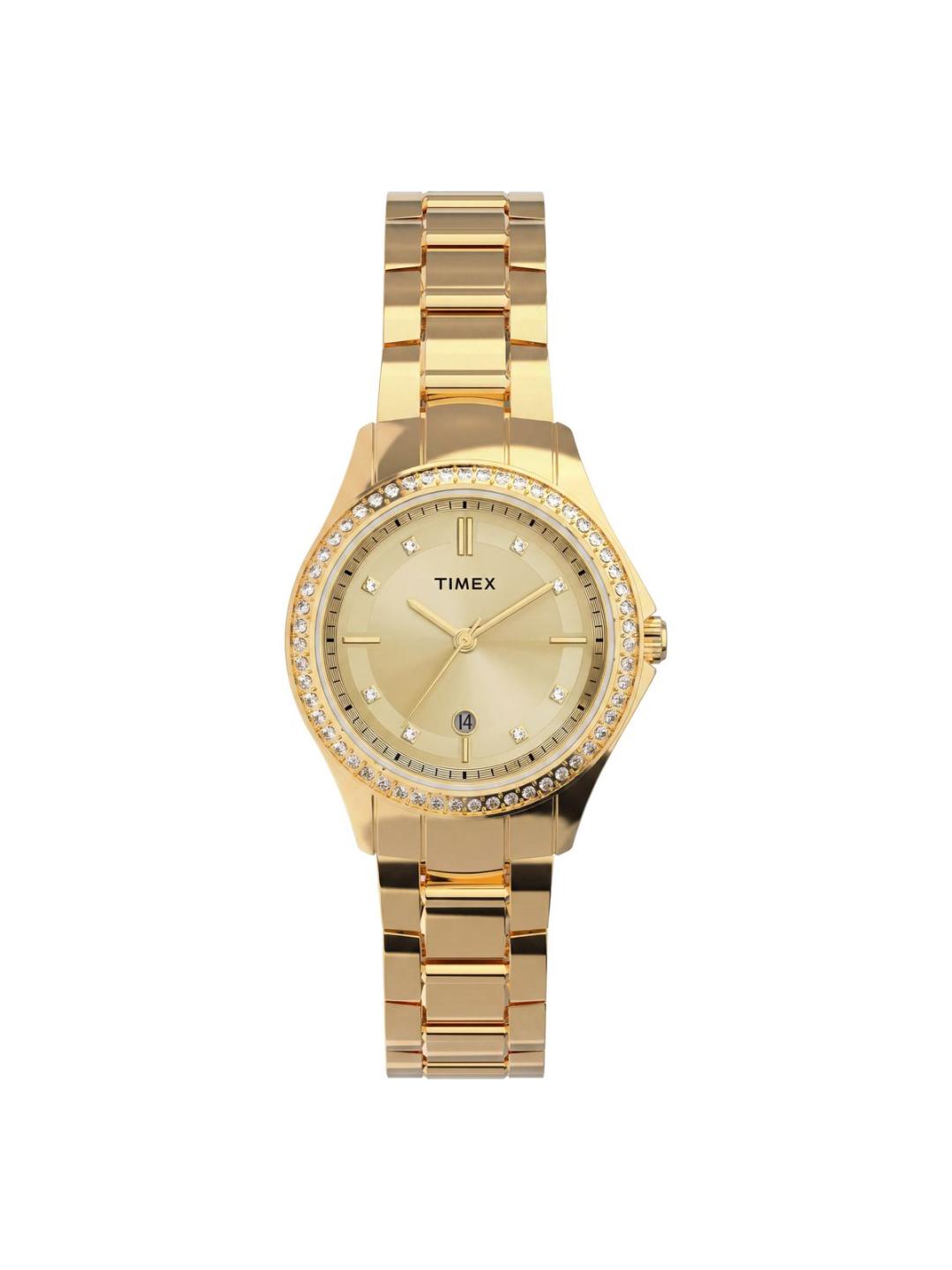 Timex Trend 30 mm Gold-Tone Dial Women Analog Watch TW6A04600