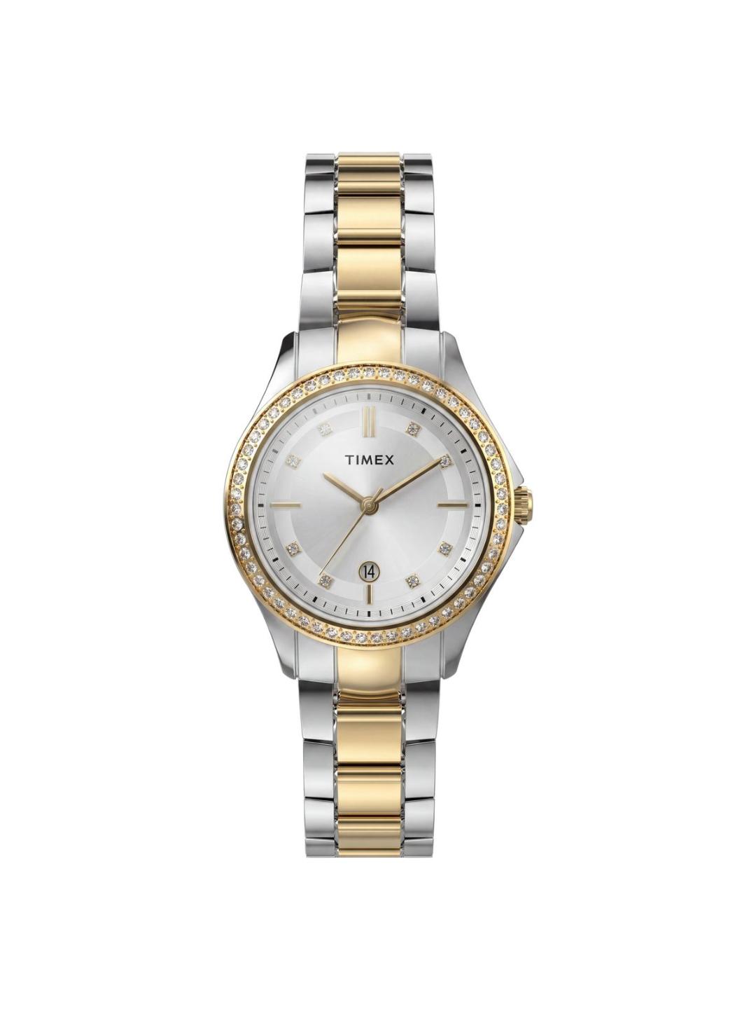 Timex Trend 30 mm Silver-Tone Dial Women Analog Watch TW6A04700